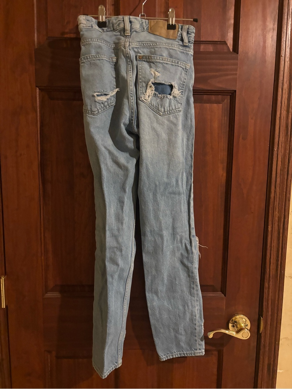 Light Wash Distressed Ripped Jeans - Picture 2 of 2